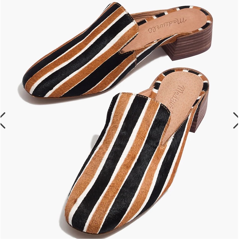 MADEWELL Striped Willa Calf Hair Loafer